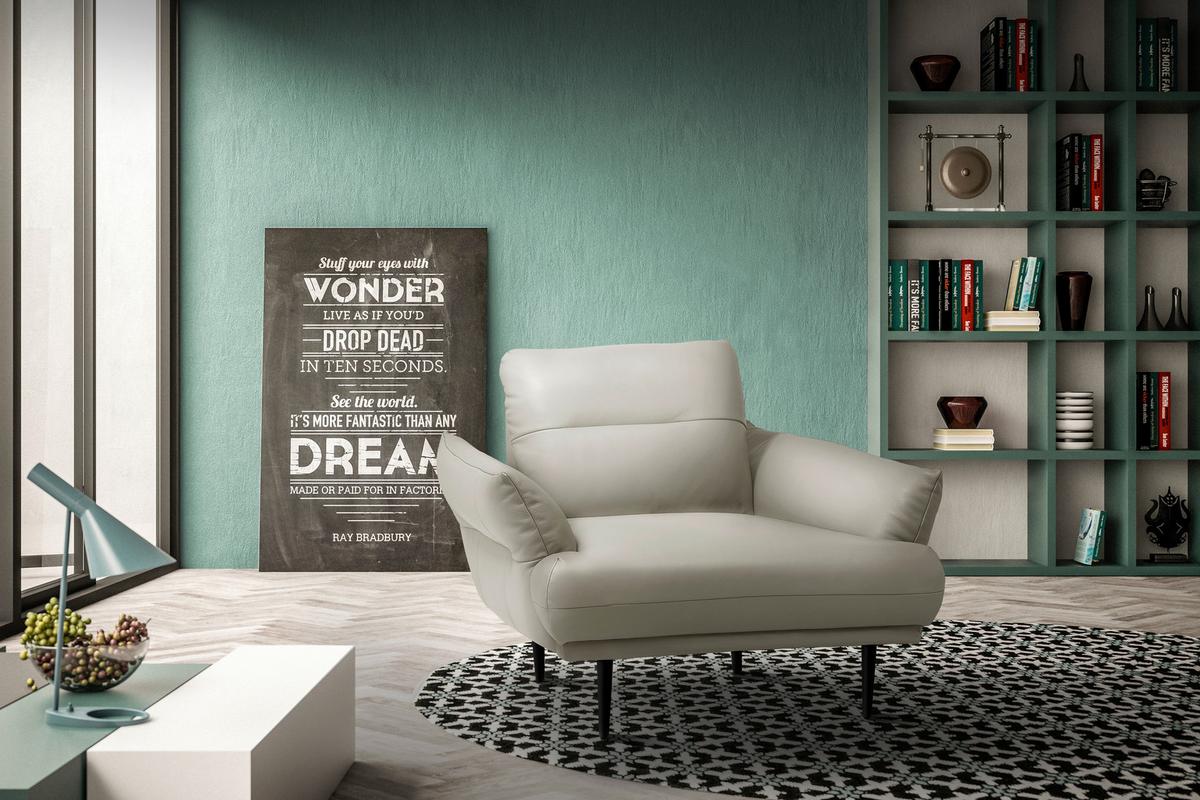 Sessel Altea Weiß B: 95 Cm - Schwarz/Weiß, Design, Textil (95/85/96cm) - Livetastic
