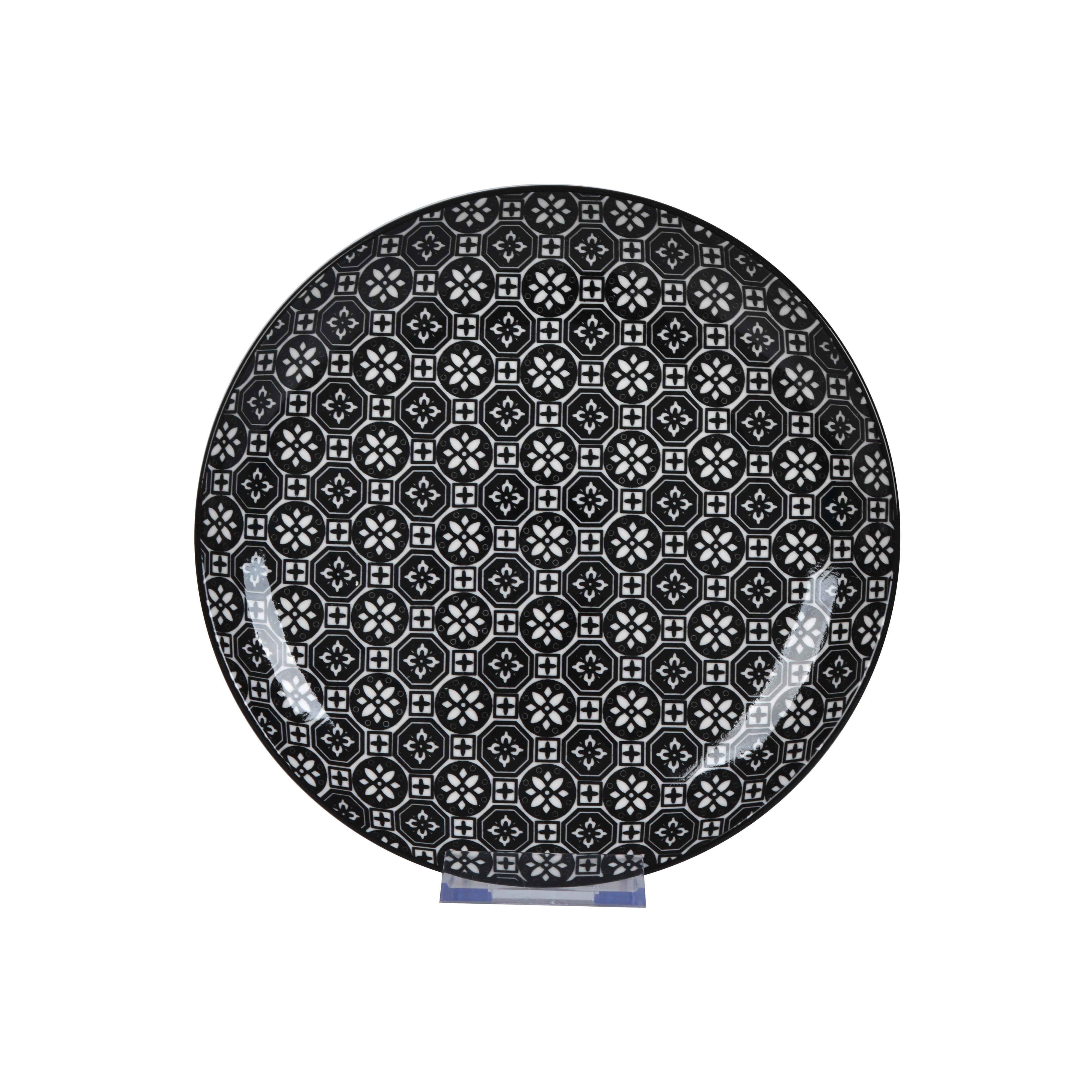 Dezertný taneir SHIVA - čierna/biela, Lifestyle, keramika (20,4/2,5cm) - Mömax