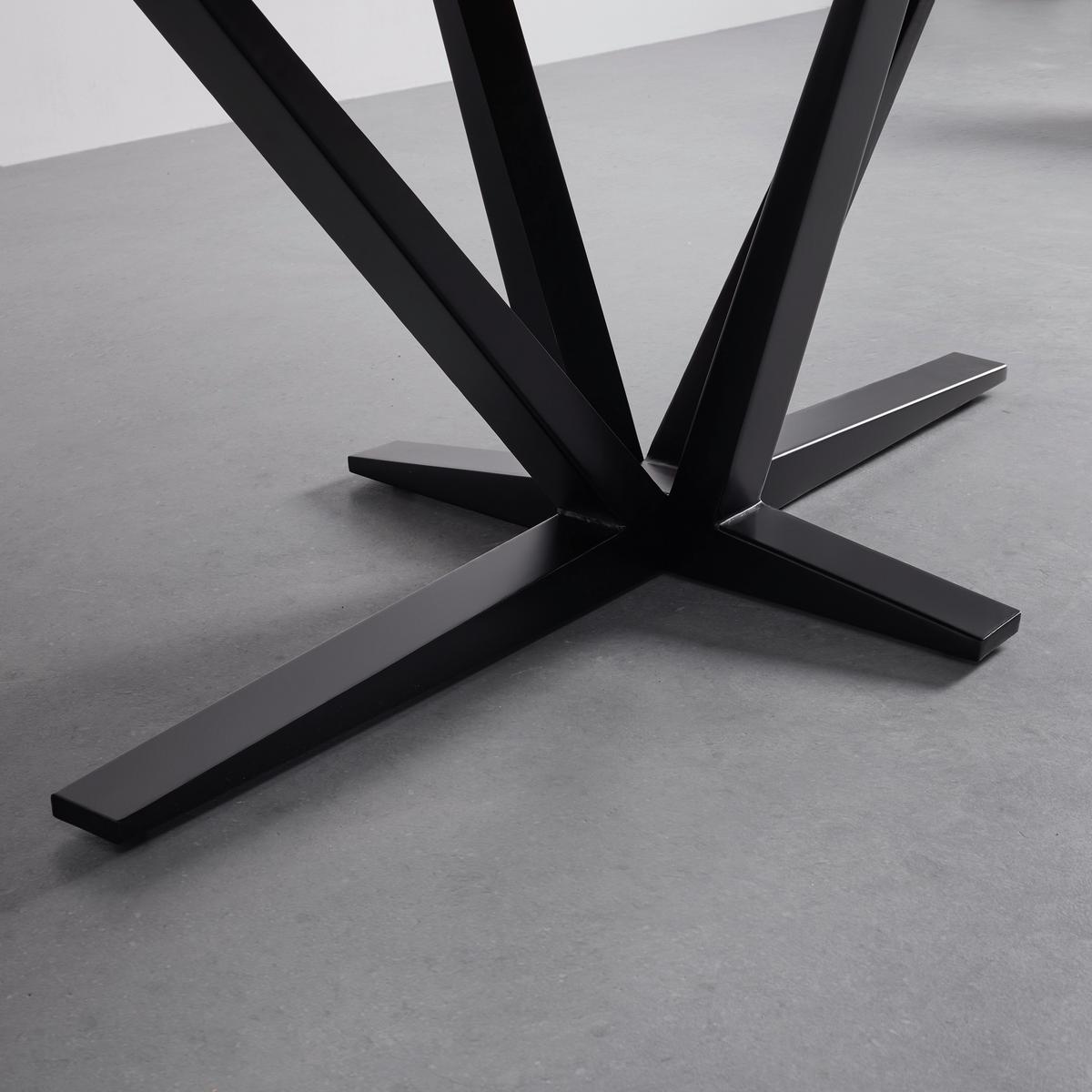 Jídelní stůl akácia/kov 180x90 - černá/barvy akácie, Moderní, kov/dřevo (180/76/90cm) - Zandiara