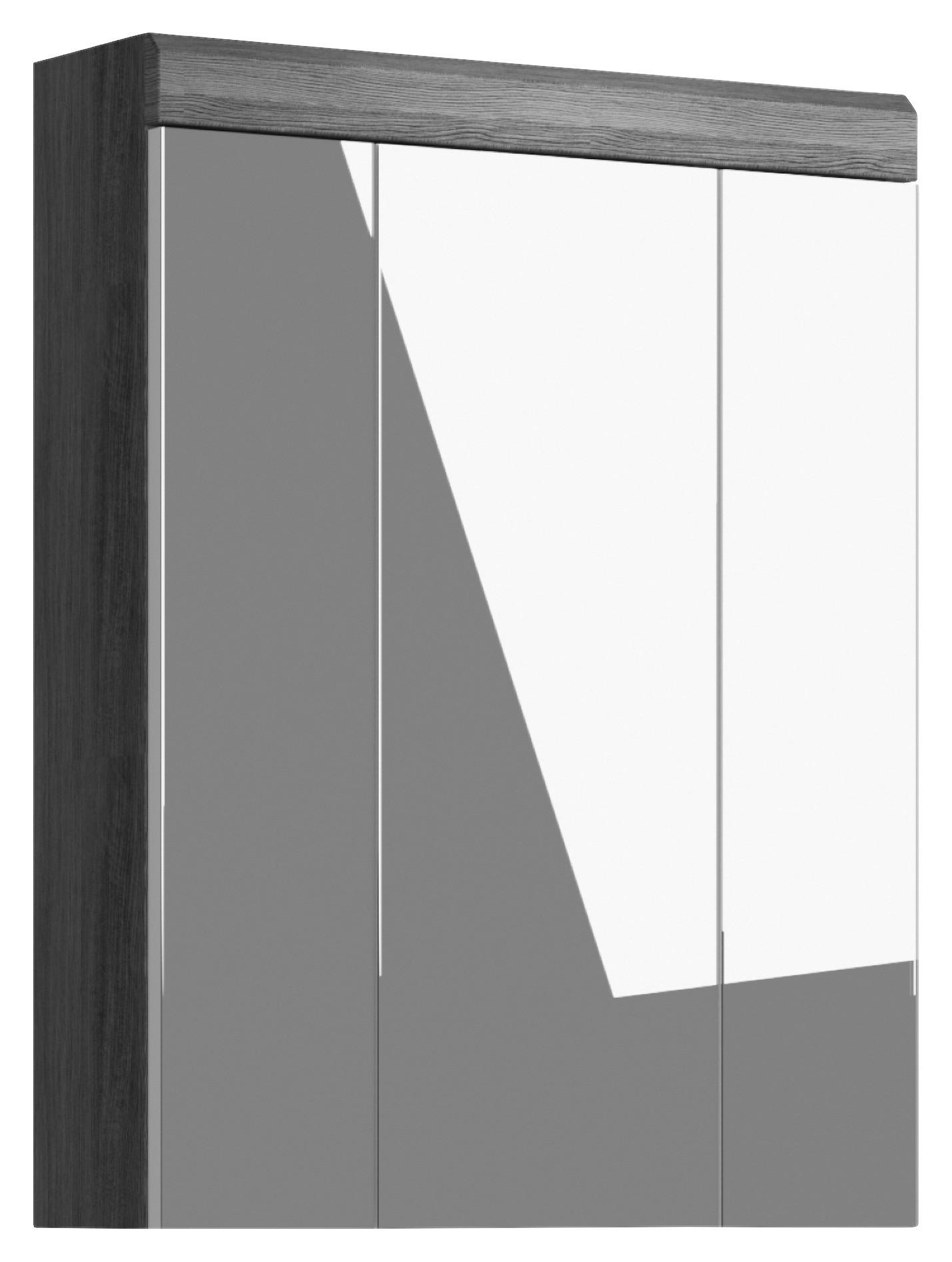 Spiegelschrank Scout - Weiß Hochglanz/Anthrazit, MODERN, Holzwerkstoff (60/79/18cm) - MID.YOU