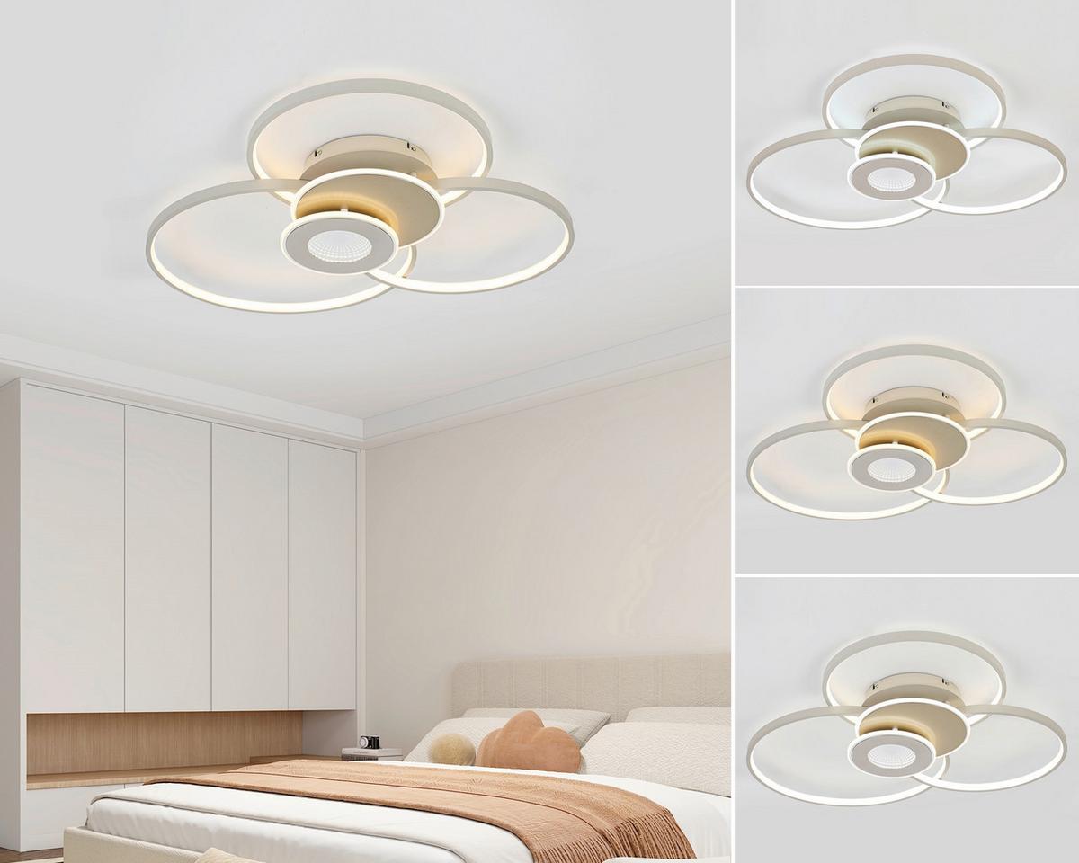 STROPNÍ LED SVÍTIDLO SEHR - pískové barvy/šampaňská, Moderní, kov/plast (74/77/11cm) - Mömax