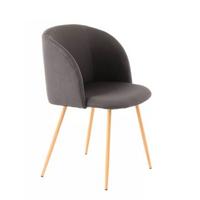 Schalenstuhl Celina Schwarz Gepolstert 2er-Set - Schwarz, Design, Kunststoff/Metall (54/84/56cm) - Kayoom