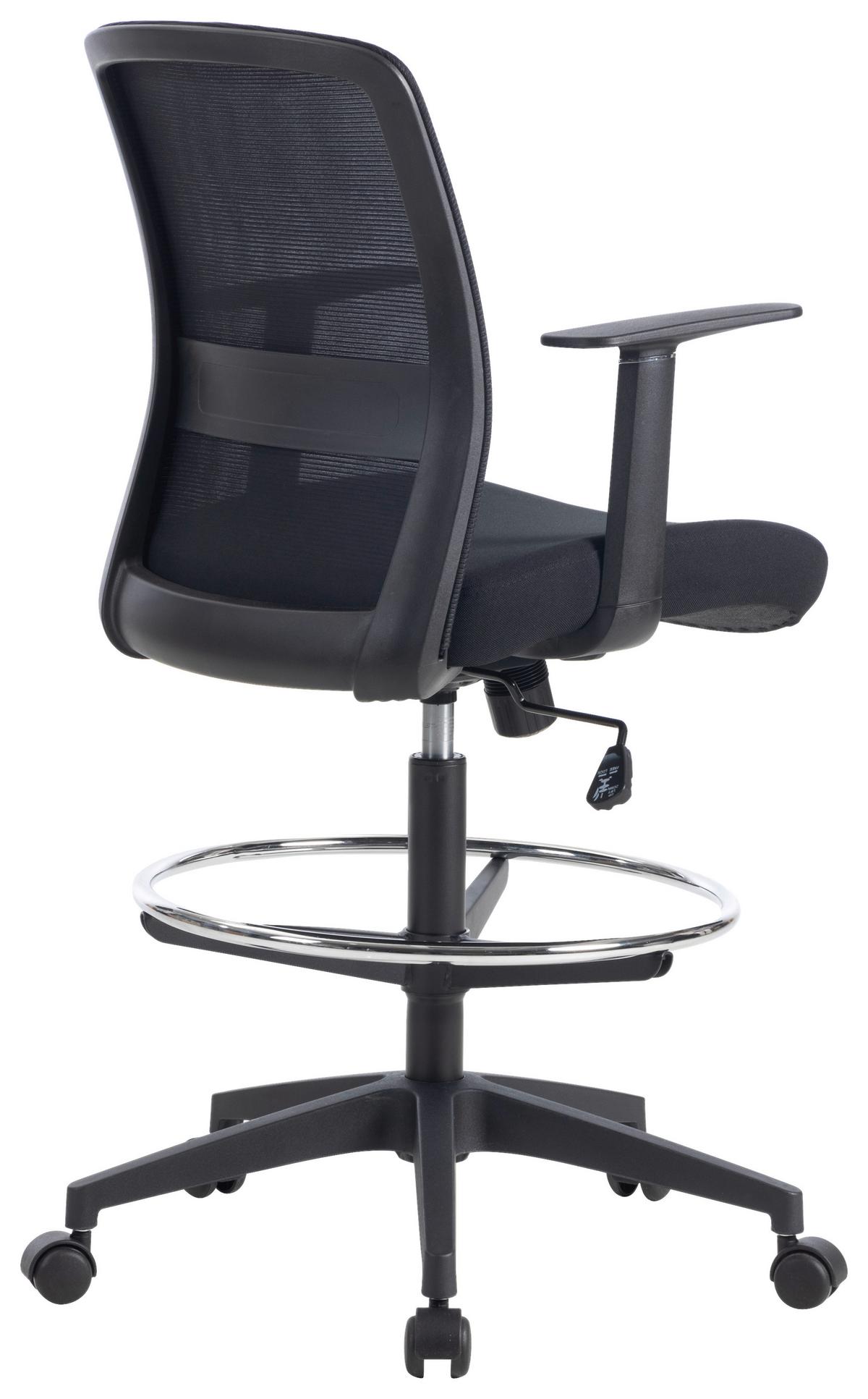 Otočná židle MIRJA - černá, Design, textil/plast (60/106-120/57cm) - Mömax