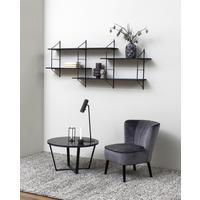 Konferenční stolek AMBLE - černá, Design, kov/kompozitní dřevo (77/77/44cm) - MID.YOU