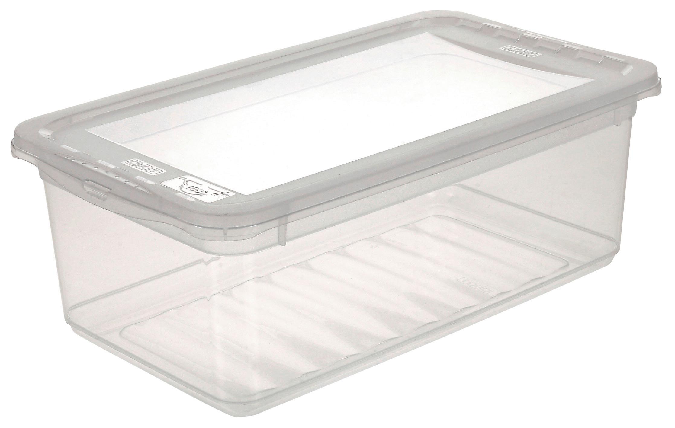 Aufbewahrungsbox Bea mit Deckel Kunststoff 33x19,5x12 cm - Transparent, KONVENTIONELL, Kunststoff (33/19,5/12cm) - Homezone