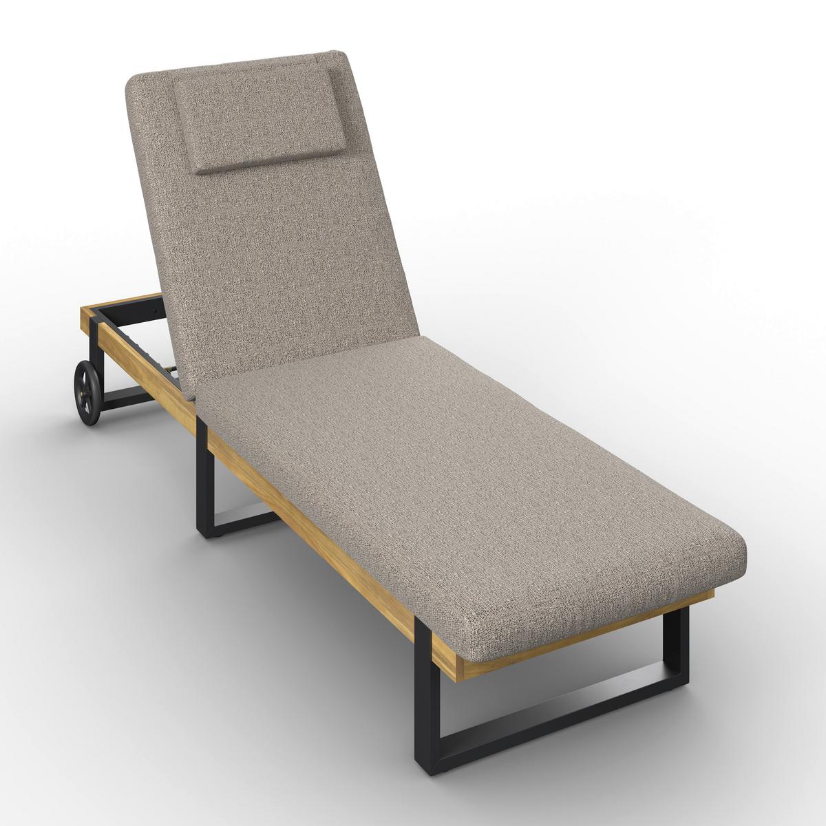 ZAHRADNÍ LEHÁTKO ELENYI - šedá, Moderní, kov/dřevo (200/95/65cm) - Bessagi Garden