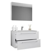 Badezimmer Badinos 3-teilig Weiß B: 60 Cm - Weiß, MODERN, Keramik/Holzwerkstoff (60cm) - MID.YOU