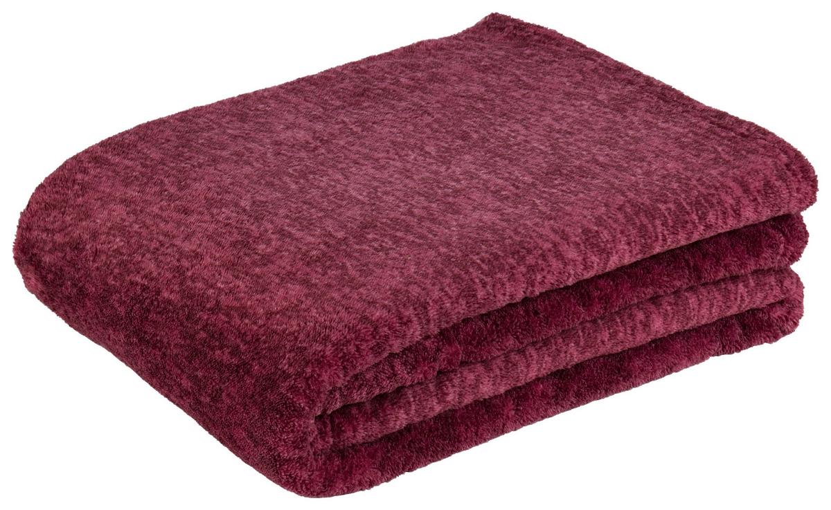 Kuscheldecke Alaska 150x200 cm - Bordeaux/Anthrazit, LIFESTYLE, Textil (150/200cm)