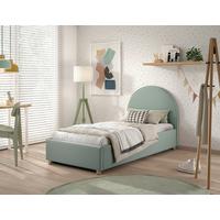 KINDER-/JUNIORBETT Moon Grün 90x200cm - Naturfarben/Grün, ROMANTIK / LANDHAUS, Holz/Textil (90/200cm) - Vipack
