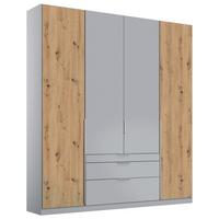 SKRIŇA S OTOČNÝMI DVERAMI ALABAMA - svetlosivá/dub artisan, Modern, kompozitné drevo (181/229/54cm)