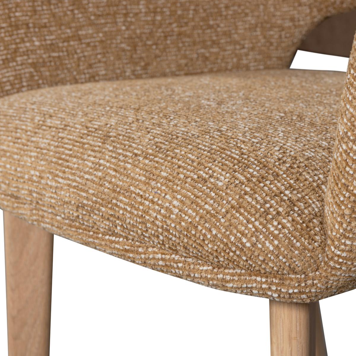 Armlehnstuhl-Set Murat Gelb/Naturfarben B: 61cm - Gelb/Naturfarben, MODERN, Holz/Textil (61/86/60cm) - Livetastic