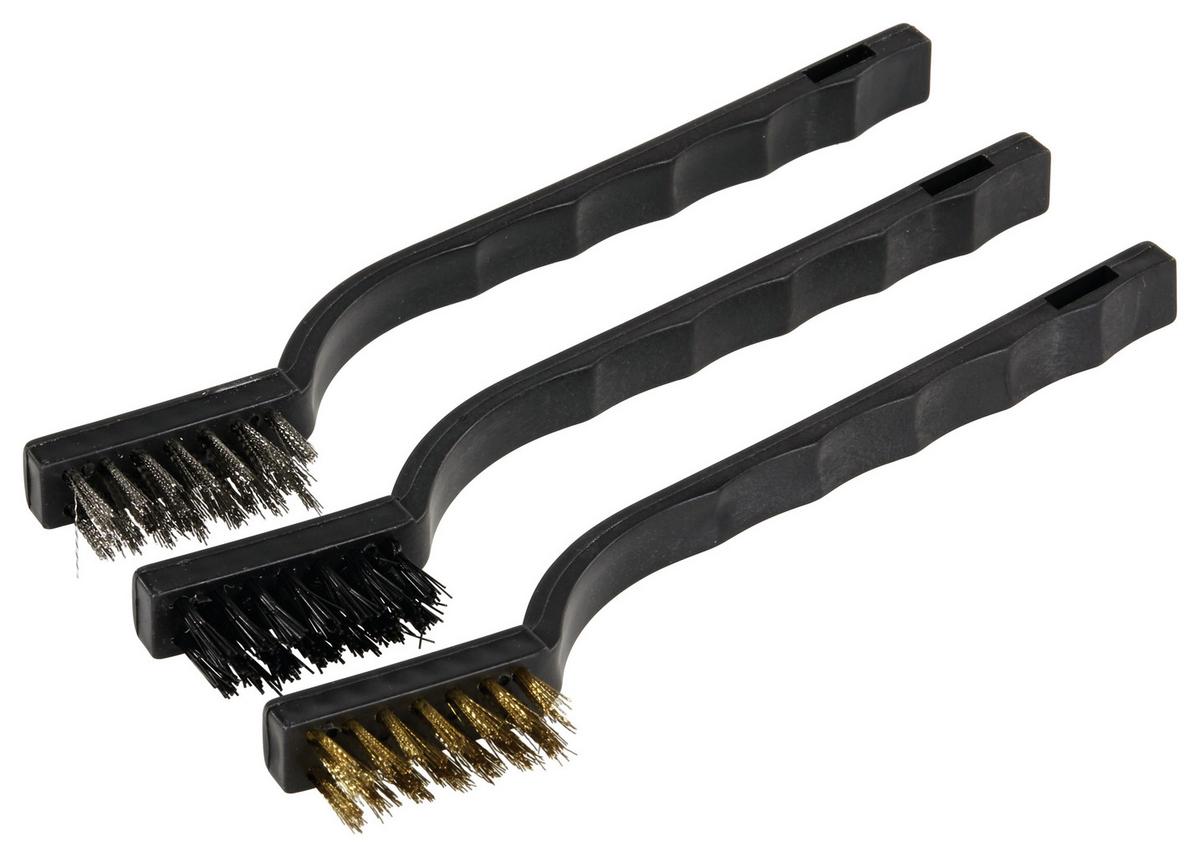 Drótkefe Szett 3 Részes - ezüst/fekete, Konventionell, műanyag/fém (17.5cm)