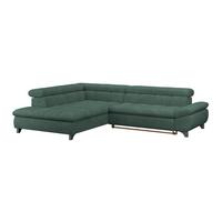 Ecksofa Gemini Waldgrün, B: 234cm - Waldgrün/Chromfarben, KONVENTIONELL, Textil (234/312cm)