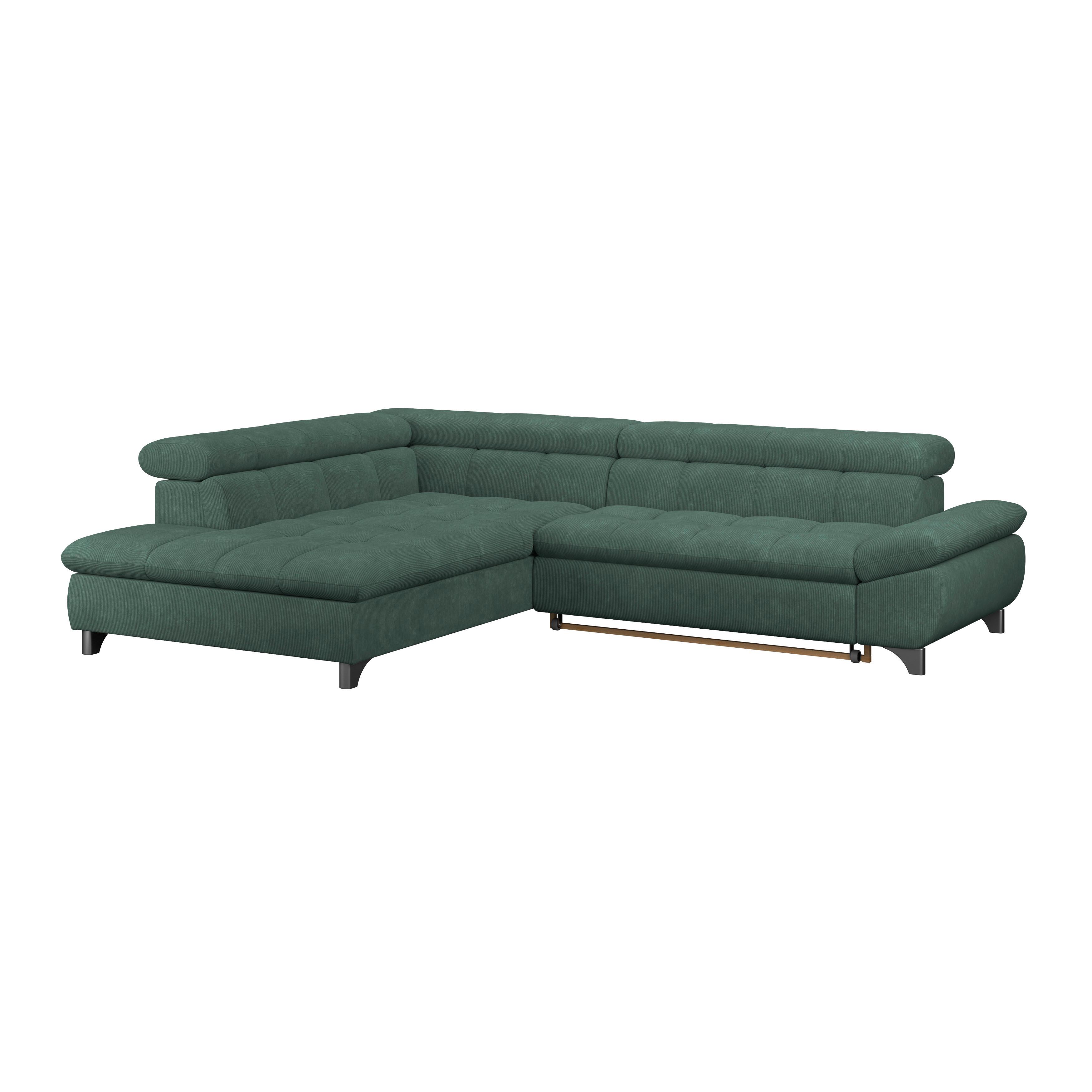 Ecksofa Gemini Waldgrün, B: 234cm