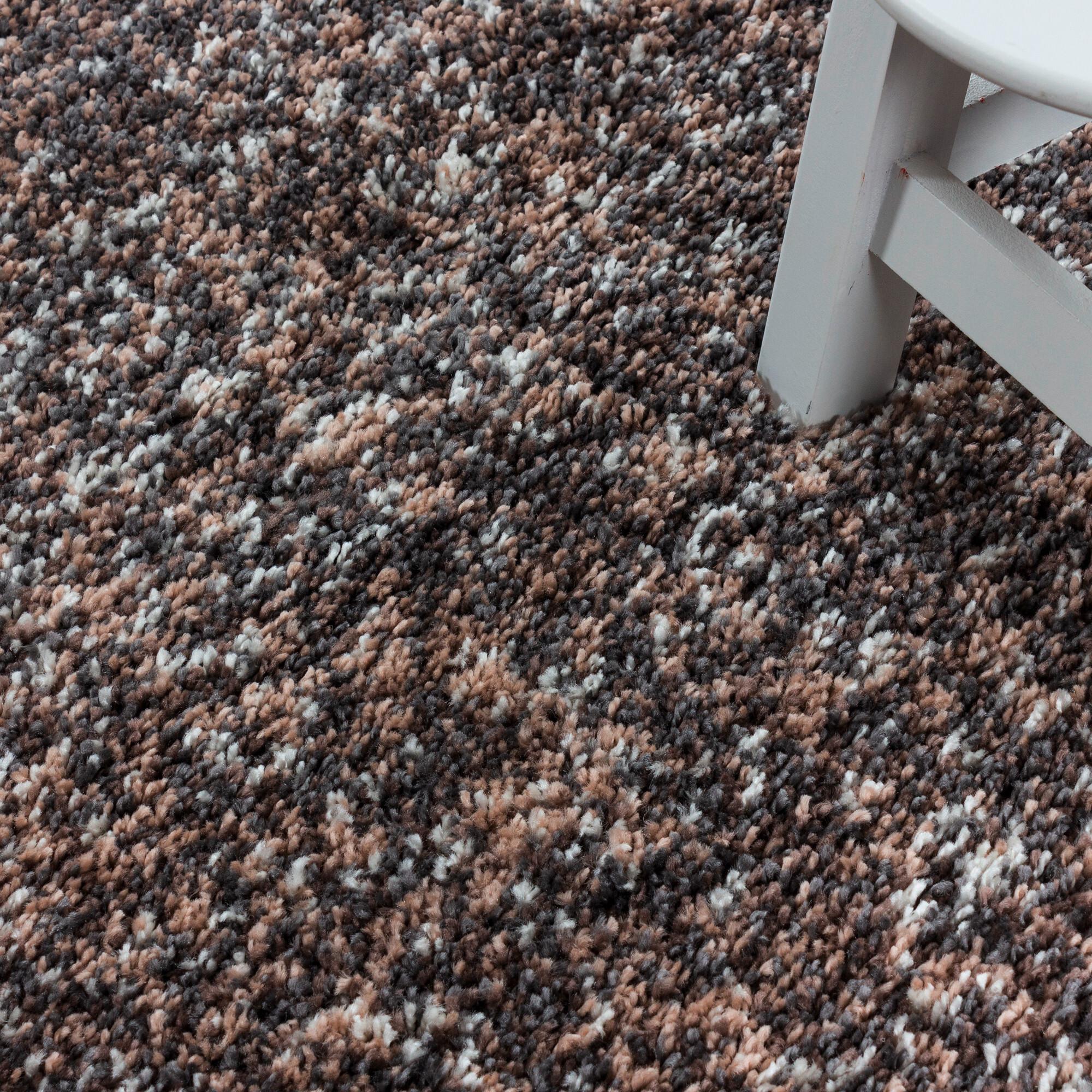Hochflorteppich Enjoy - Taupe, KONVENTIONELL, Textil (200/200cm) - Novel