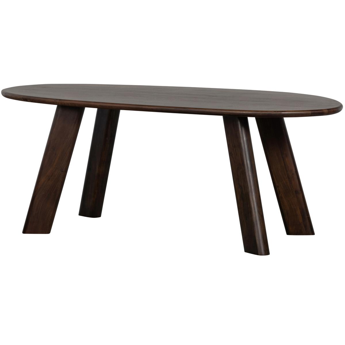 ESSTISCH Roundly Walnussfarben L: 200cm - Walnussfarben, MODERN, Holz (200/100/76cm) - Livetastic
