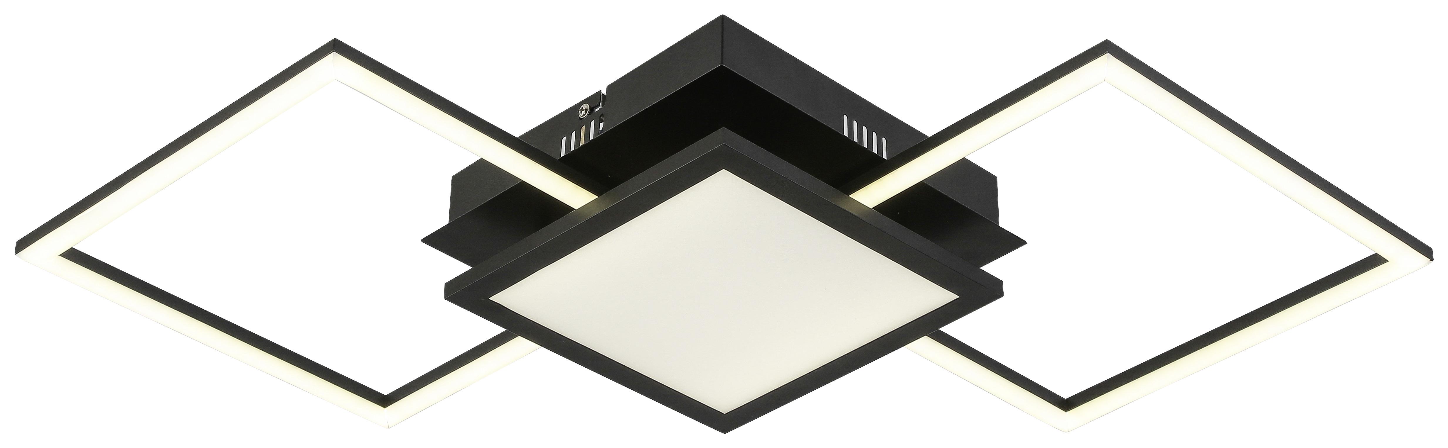 Stropní Led Svítidlo Hamo, Včet. Led 30w - černá, Moderní, kov/plast (72/36/8,2cm) - Premium Living
