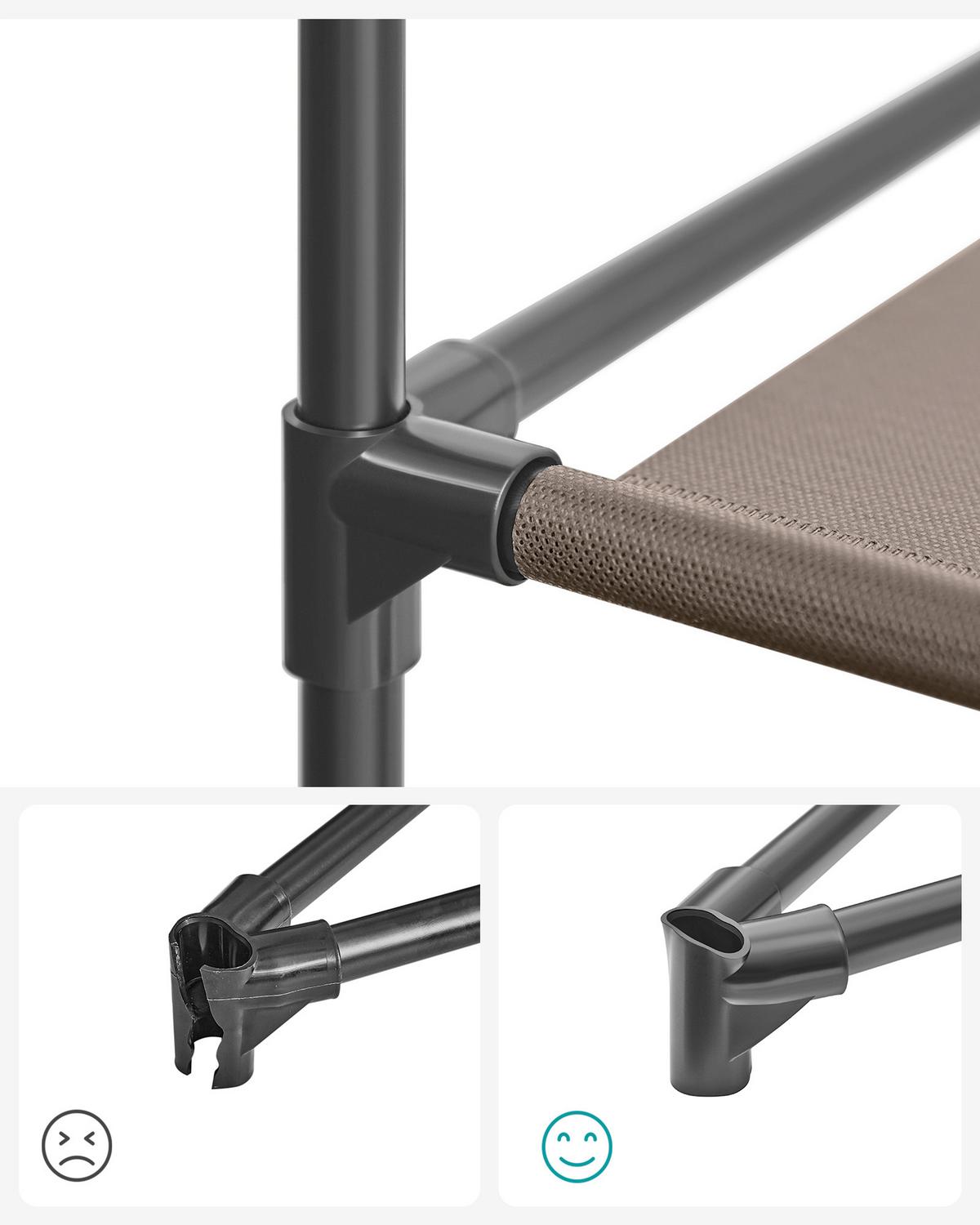 Stoffschrank Taupe B: 150cm - Taupe, Basics, Kunststoff/Textil (150/175/45cm)