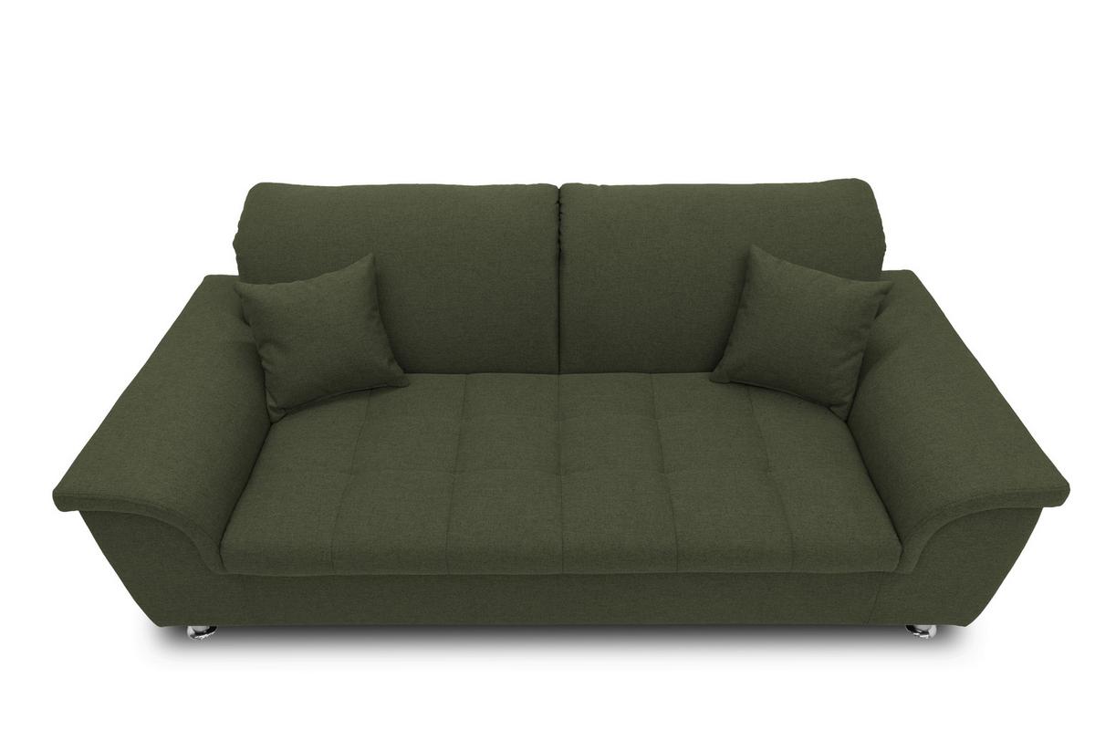 2-sitzer-sofa Franzi Grün Webstoff - Chromfarben/Grün, KONVENTIONELL, Textil (210/81/97cm) - MID.YOU
