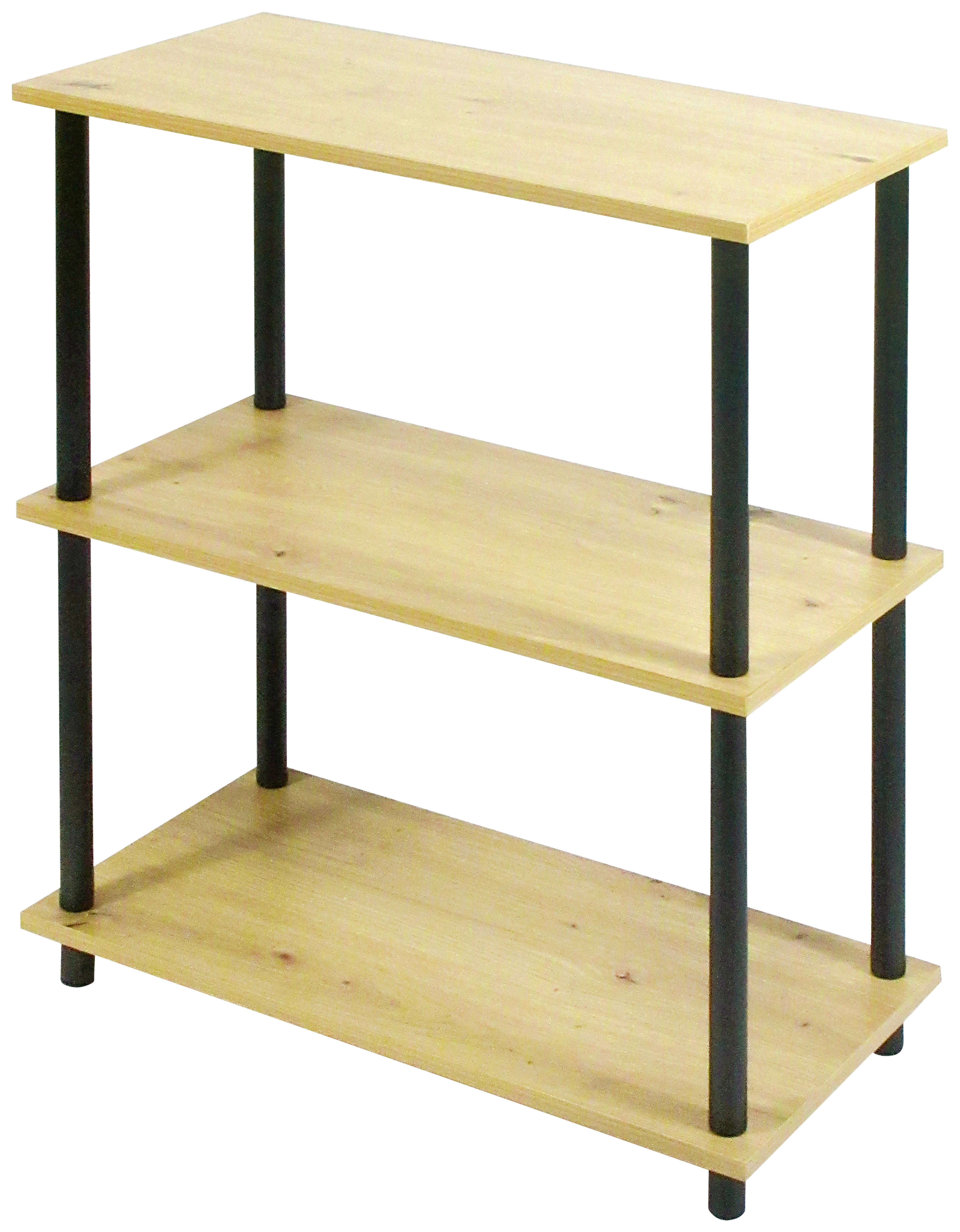 Regal Timilli 60 cm Naturfarben / Schwarz - Schwarz/Naturfarben, MODERN, Holzwerkstoff/Metall (60/76/30cm)