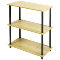 Regal Timilli 60 Cm Naturfarben / Schwarz - Schwarz/Naturfarben, MODERN, Holzwerkstoff/Metall (60/76/30cm)