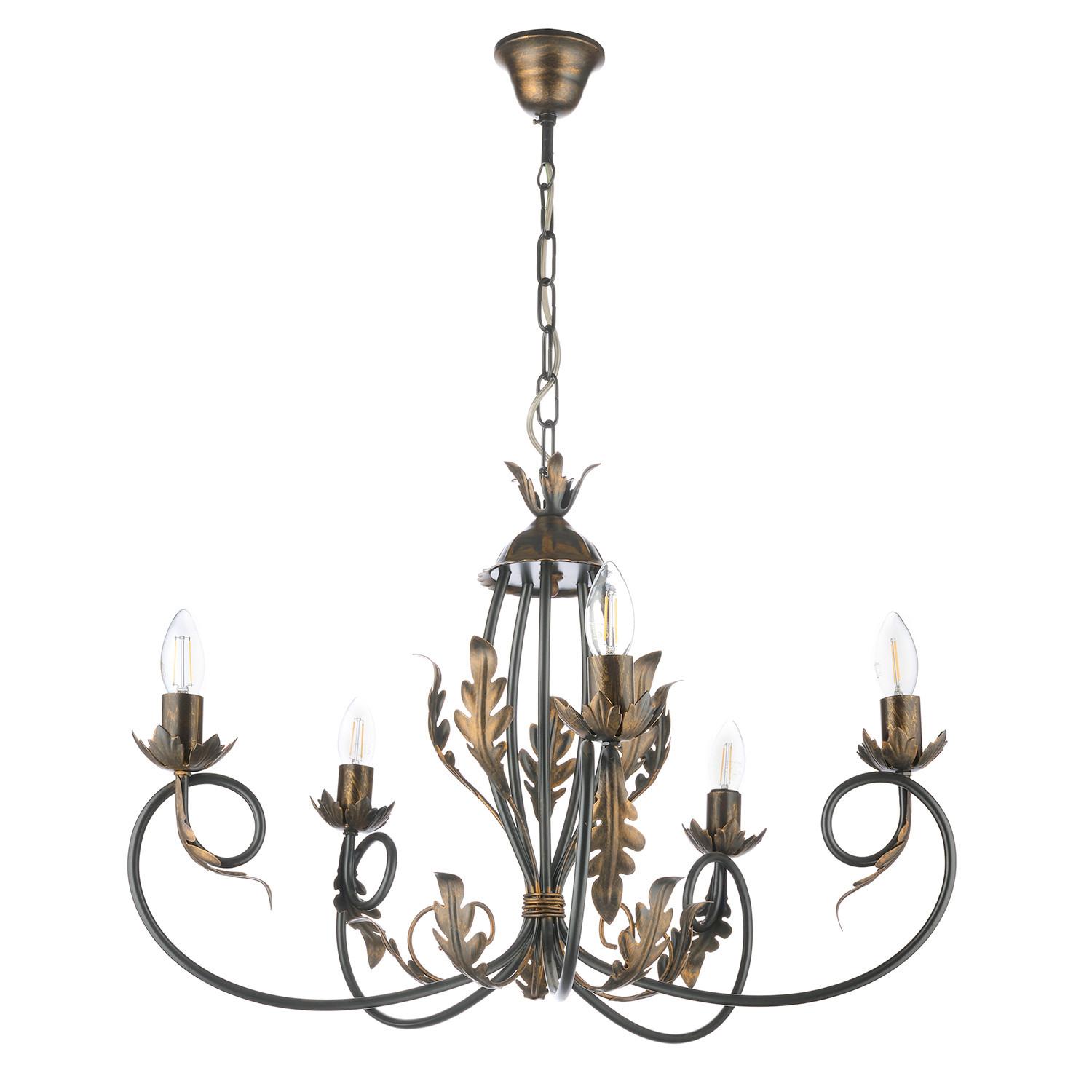 Kronleuchter Gretel Bronzefarben L: 65 cm