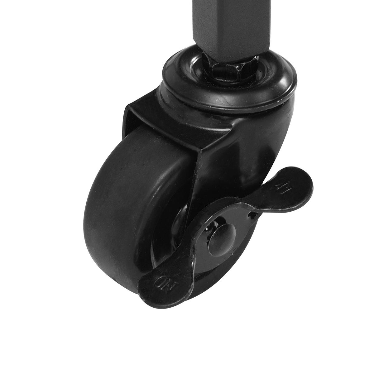 SERVIERWAGEN Schwarz B: 45 cm - Schwarz, Design, Glas/Kunststoff (45/46/83cm) - MID.YOU