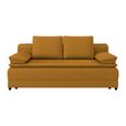 Schlafsofa Alice - Gelb/Schwarz, MODERN, Textil (202/73-92/105cm) - Luca Bessoni