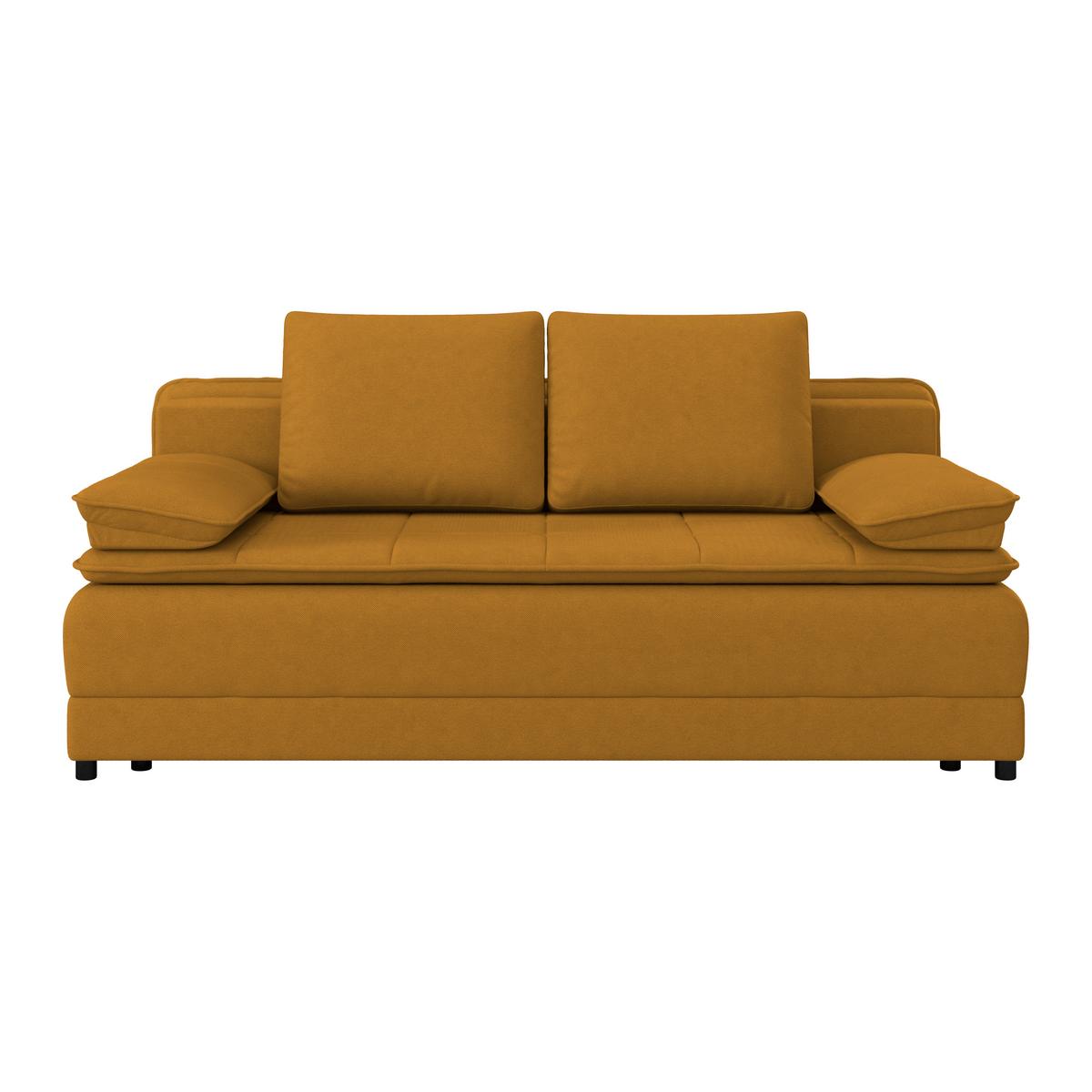 Pohovka s funkciou žltá farba - čierna/žltá, Modern, textil/plast (202/73-92/105cm) - Luca Bessoni
