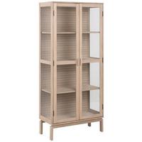 Vitrine Linley Eicheffarben B: 80 cm - Klar/Eichefarben, Design, Glas/Holz (80/180/40cm) - Livetastic