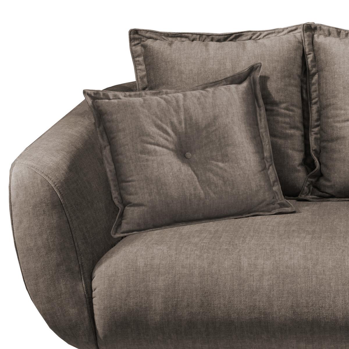 2,5-sitzer-sofa Baggio Mit Kissen Braun - Schwarz/Braun, MODERN, Holz/Textil (196/94/103cm) - Livetastic