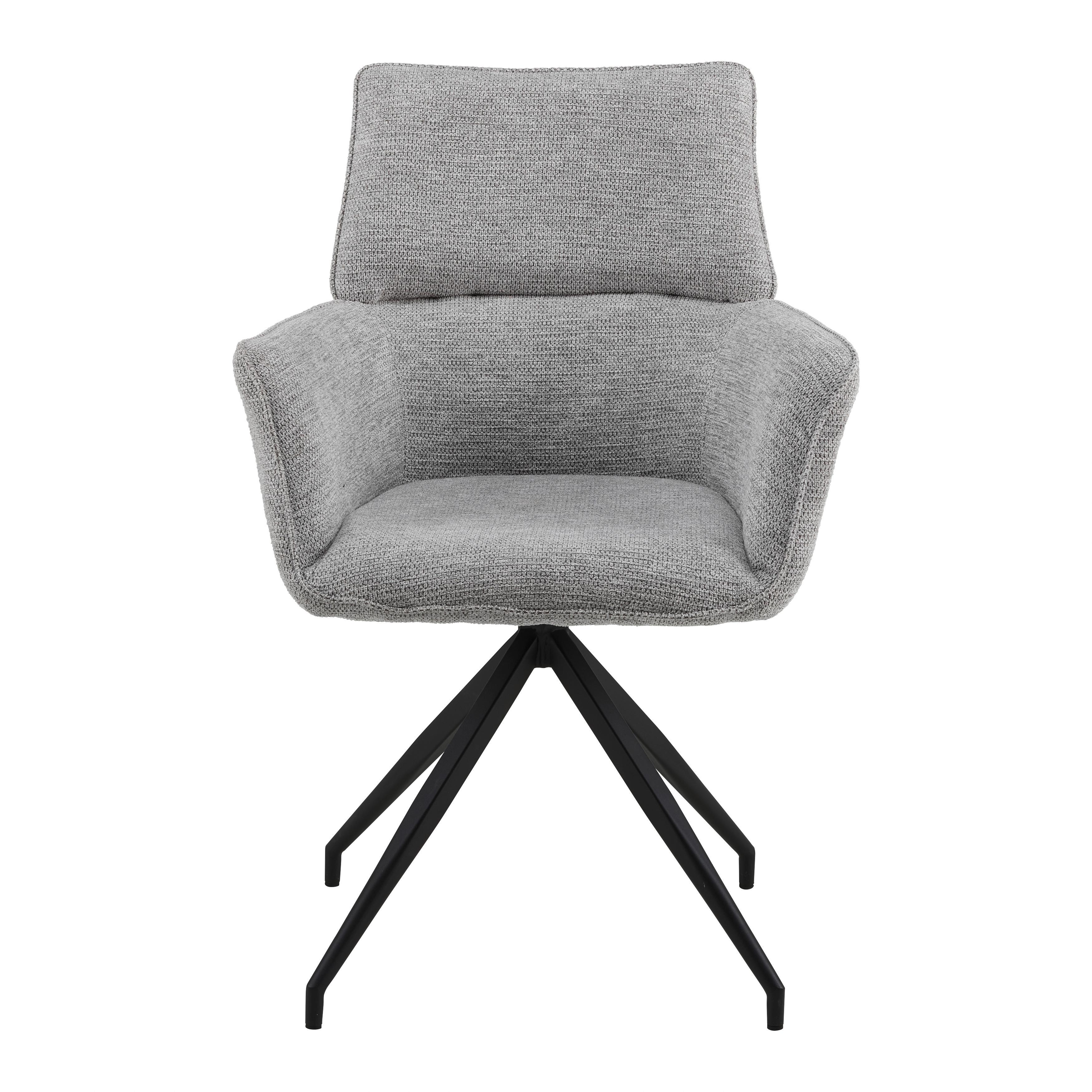 Stolička PAOLO sivá - čierna/sivá, Modern, kov/drevo (57/89/62cm) - Bessagi Home