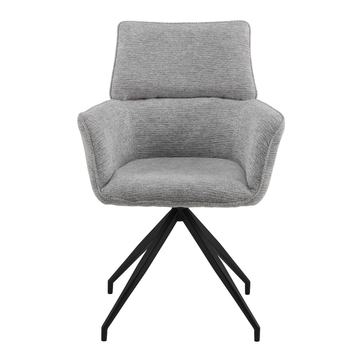 Stolička PAOLO sivá - čierna/sivá, Modern, kov/drevo (57/89/62cm) - Bessagi Home