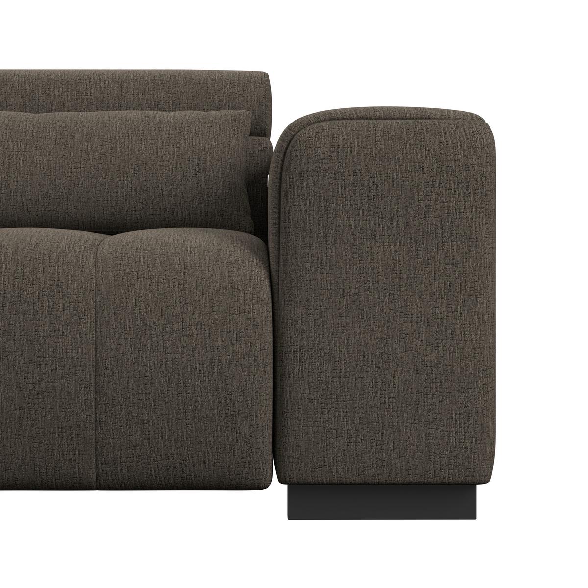 Ecksofa Matera Dunkelbraun S: 226x311cm - Dunkelbraun/Schwarz, Trend, Textil (226/311cm)