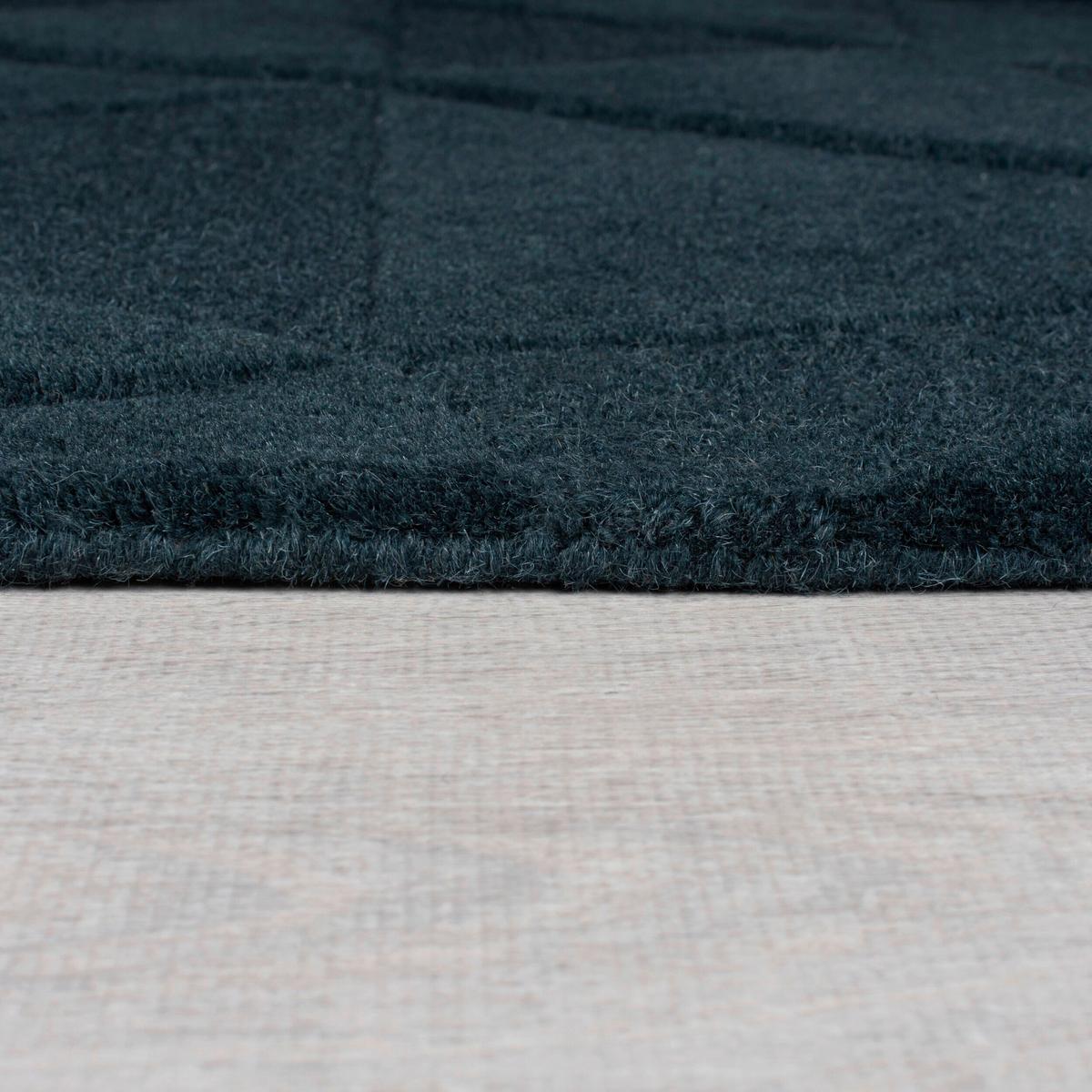 Wollteppich 503119373445 - Blau, Basics, Textil (120/170cm)