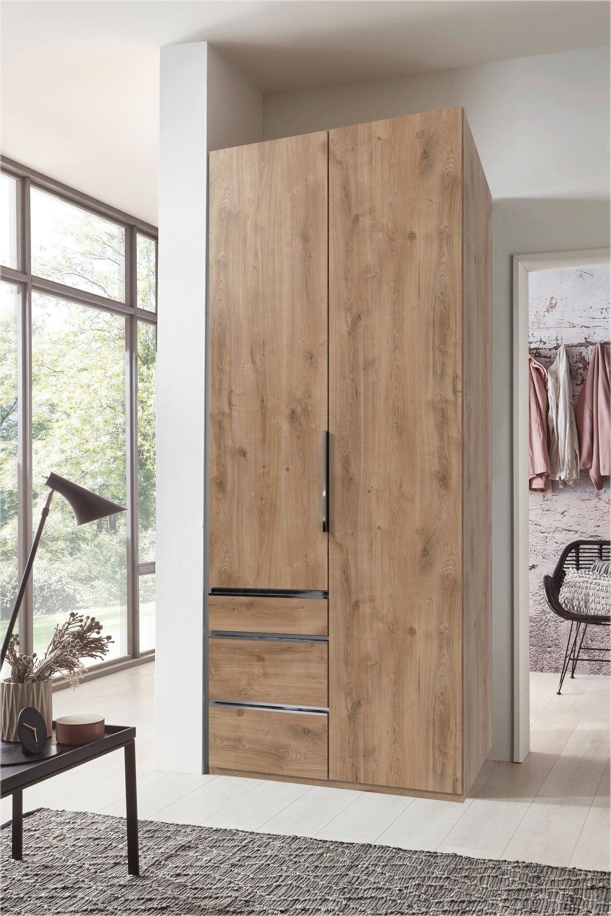 Drehtürenschrank Level 36 A Plankeneiche Dekor, B: 100cm - Plankeneiche, MODERN, Holzwerkstoff (100/236/58cm) - MID.YOU