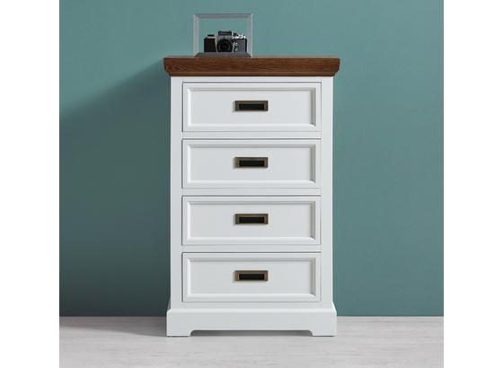 Komoda Melanie - biela/farby jaseňa, Moderný, kov/drevo (60/95/40cm) - Modern Living Komoda Melanie - biela/farby jaseňa, Moderný, kov/drevo (60/95/40cm) - Modern Living