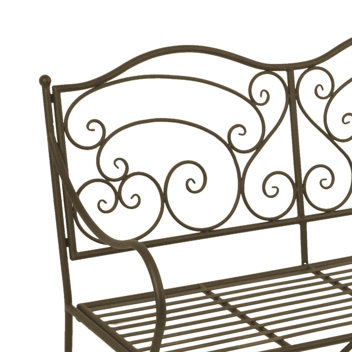 Gartenbank Stahl 2-Sitzer Vesuv mit Rückenlehne - Rostfarben, MODERN, Metall (106/92/54cm)