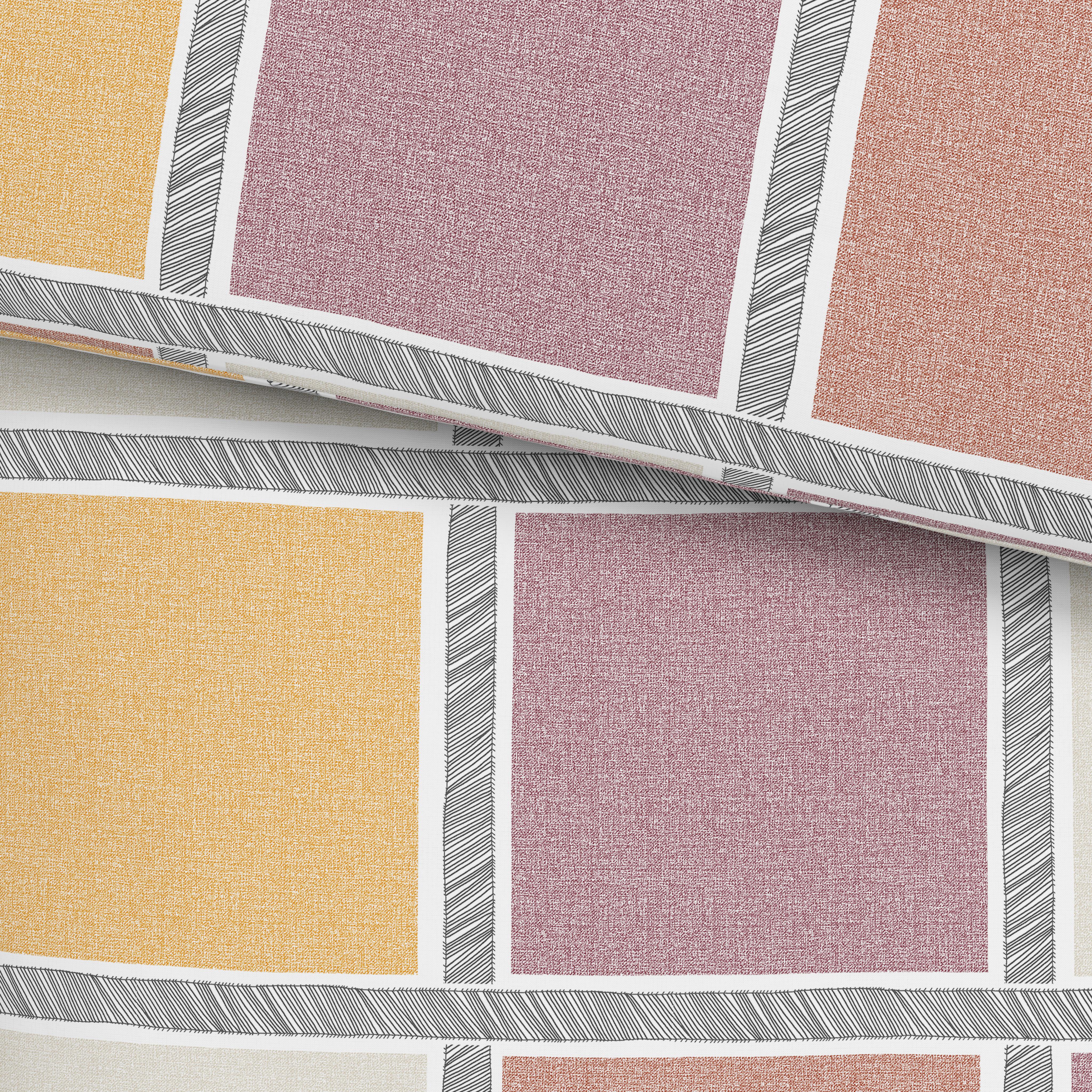 Bettwäsche Kamina - Beere/Orange, MODERN, Textil - Luca Bessoni
