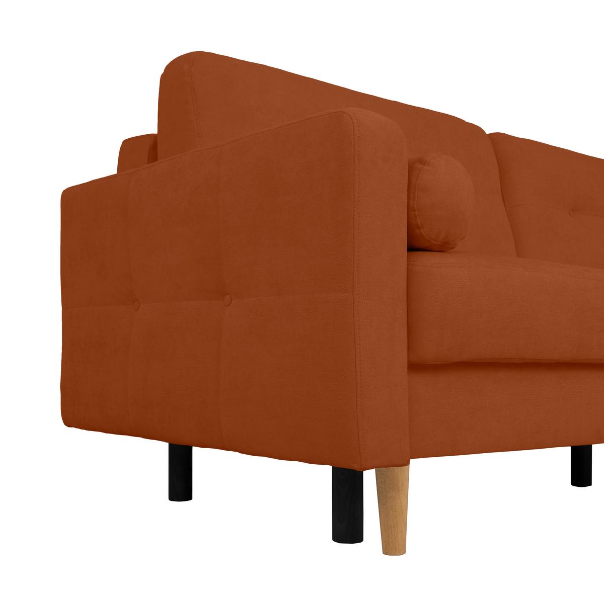 Schlafsofa Noret, Terracotta B: 222 Cm - Buchefarben/Terracotta, Design, Textil (222/93/99cm) - MID.YOU