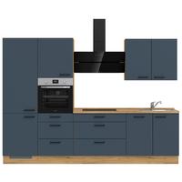 Küchenleerblock Easytouch High-Line, H4 Links - Blau/Eichefarben, MODERN, Holzwerkstoff (300cm) - Nobilia