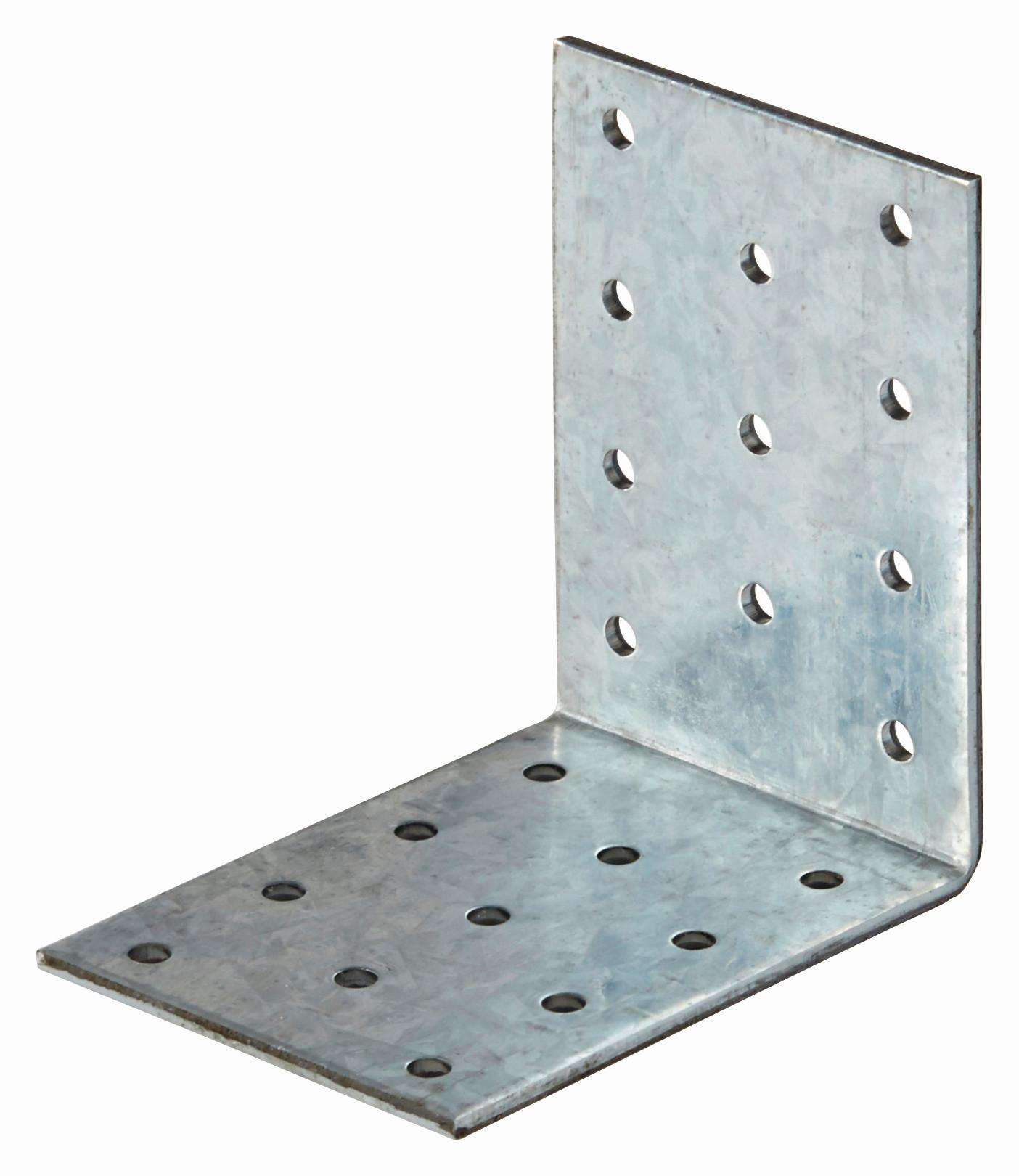 Winkelverbinder BxL: 60x80 mm Alufarben, aus Stahl verzinkt