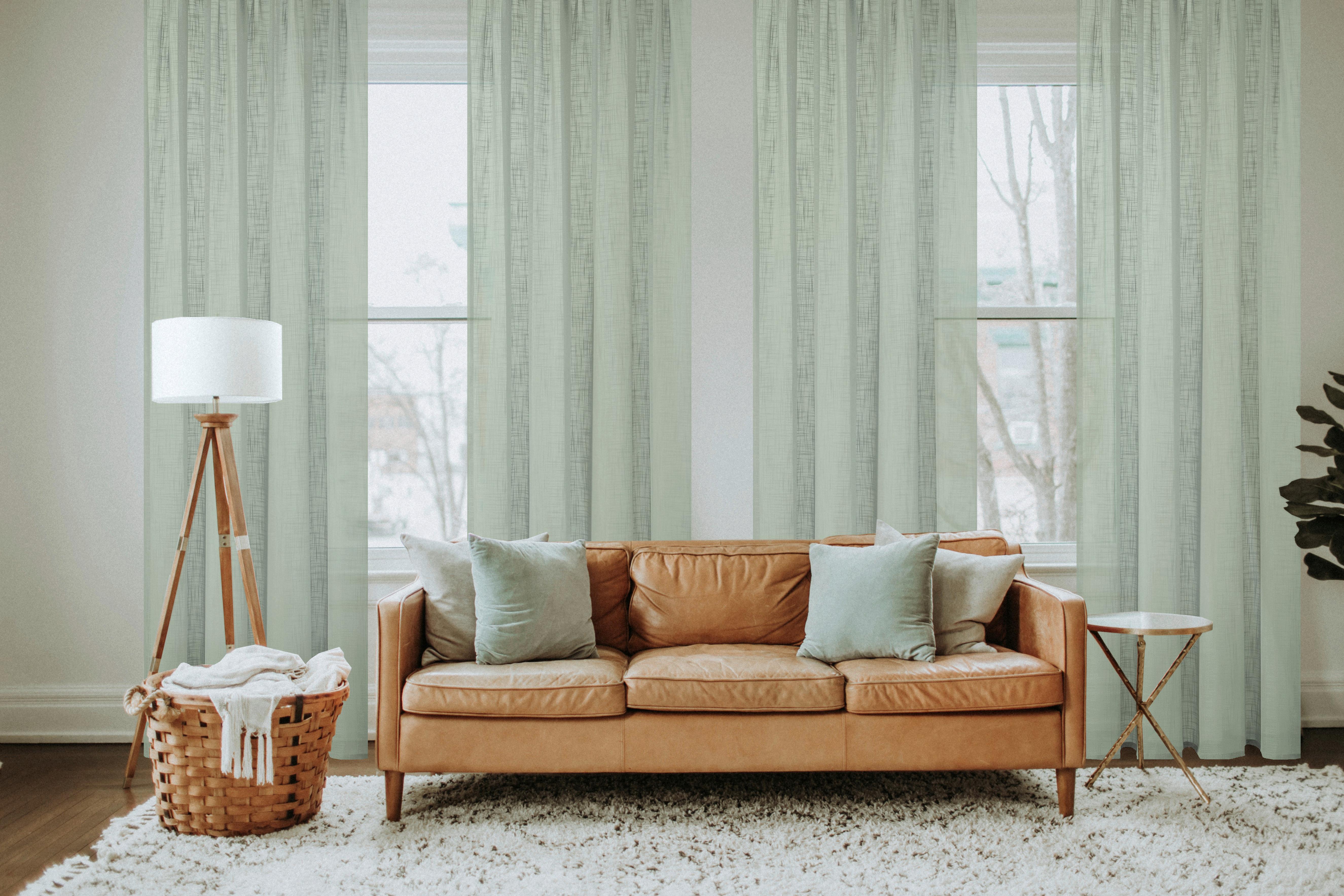 Fertigvorhang Softy - Salbeigrün, Basics, Textil (140/245cm)