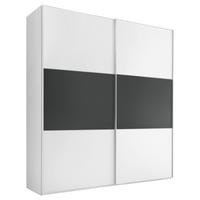 Schwebetürenschrank 200cm Includo, Weiß/Anthrazit - Anthrazit/Weiß, Design (200/222/68cm) - MID.YOU