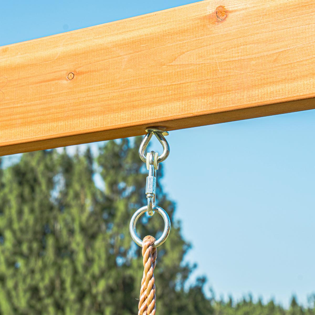 Spielturm mit Rutsche Grau - Anthrazit/Braun, Basics, Holz/Kunststoff (435/410/305cm) - Ambia Garden