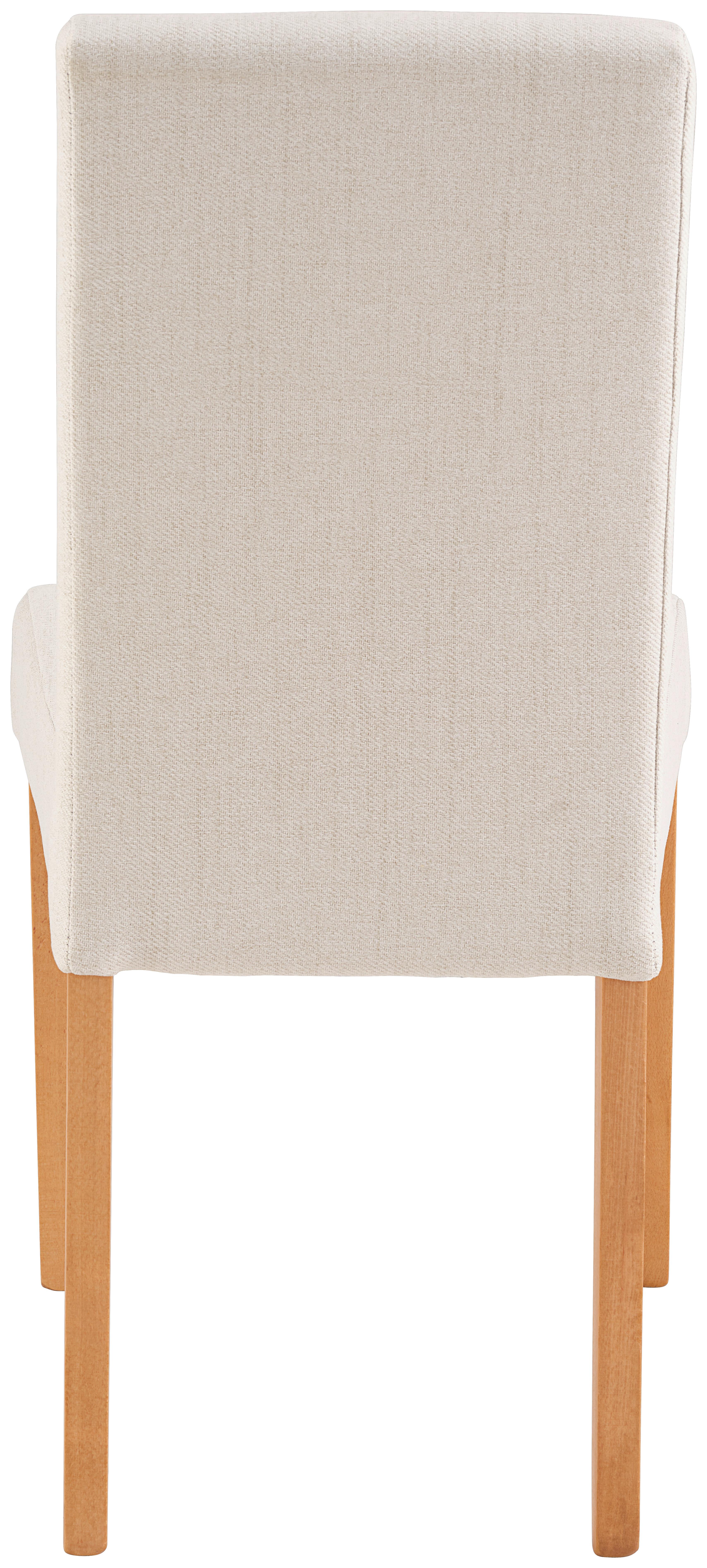 Stuhl John Beige Buche Massic Natur, B: 43 cm - Beige/Naturfarben, KONVENTIONELL, Holz/Textil (43/98/58cm)
