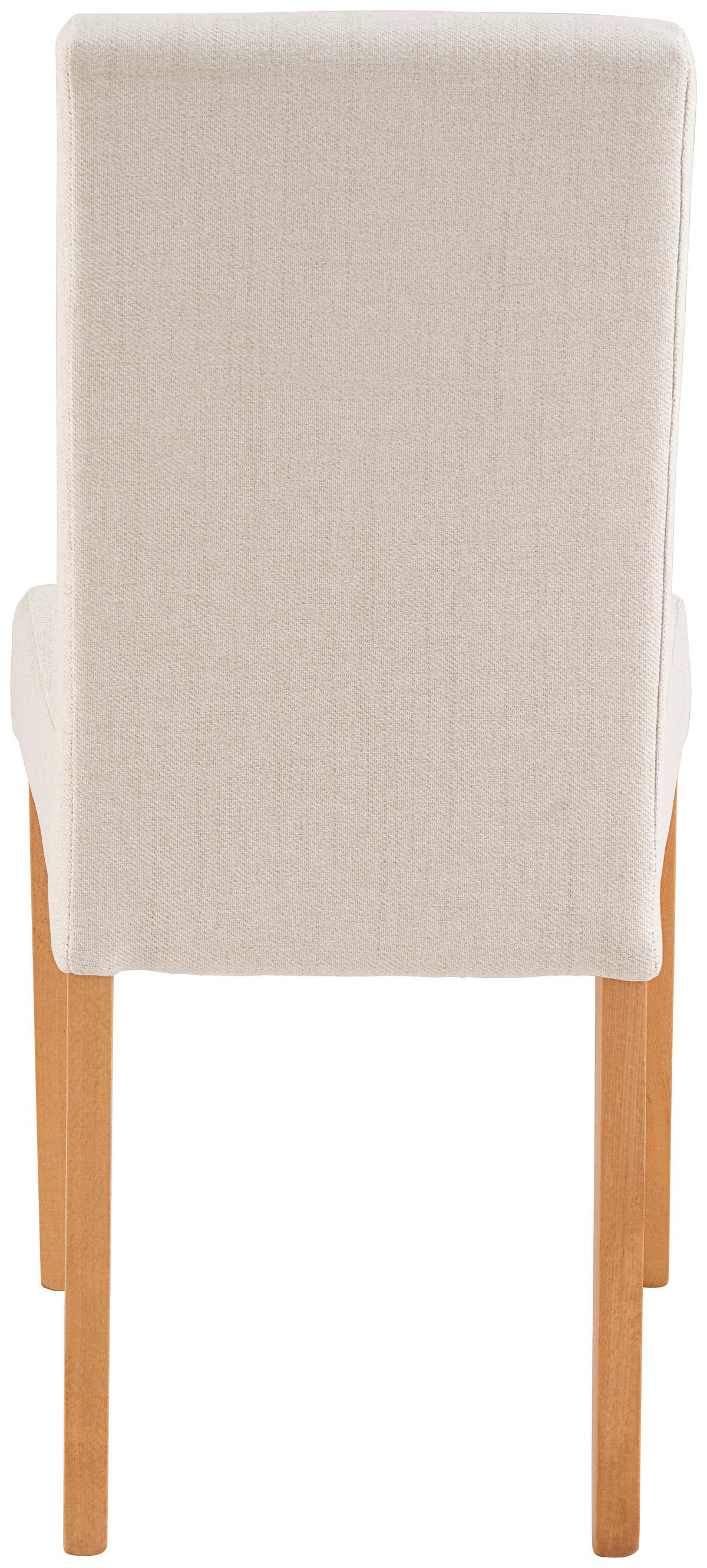 Stuhl John Beige Buche Massic Natur, B: 43 cm - Beige/Naturfarben, KONVENTIONELL, Holz/Textil (43/98/58cm)