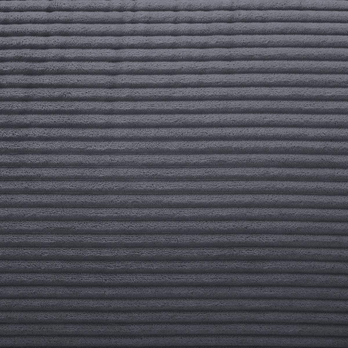 Ecksofa mit Zierkissen Pearl Graphitfarben 196x303 cm - Schwarz/Graphitfarben, Design, Textil (196/303cm) - Livetastic