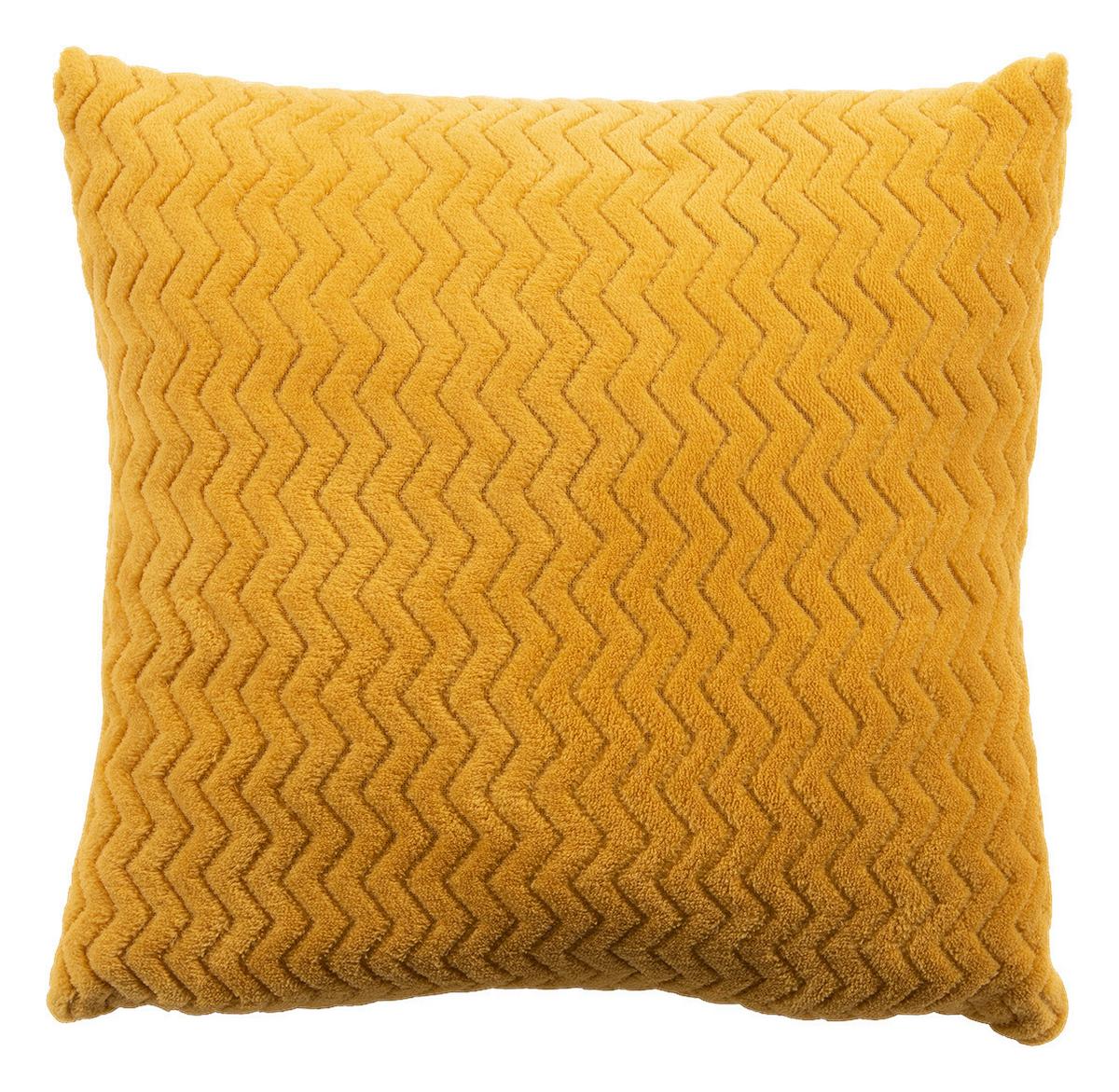 Zierkissen Talisha 40x40 Cm Polyester Currygelb Mit Zipp - Currygelb, MODERN, Textil (40/40cm) - Luca Bessoni