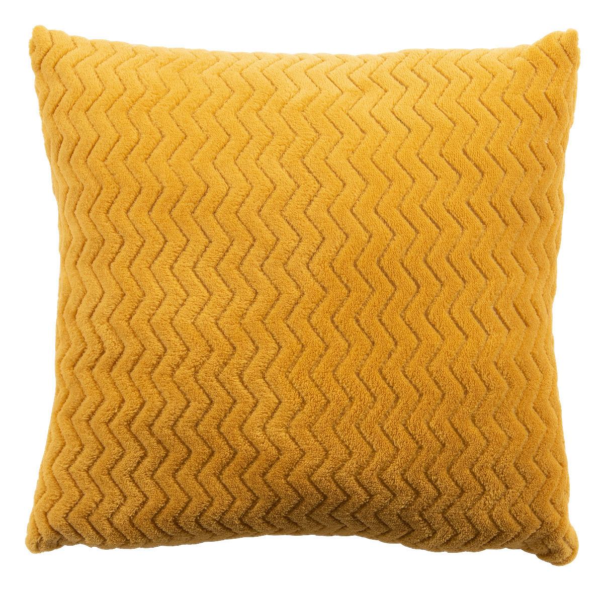 Zierkissen Talisha 40x40 cm Polyester Currygelb mit Zipp